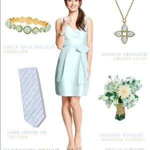 Ann Taylor silk dress - blue color - size 4